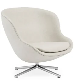 Best Normann Copenhagen Hyg Lounge Chair by Simon Legald / Low Main Line Flax / Aluminium Drejestel