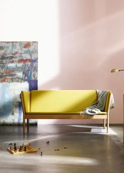 Best FDB Møbler / Furniture J148 2 pers af Erik Ole Jørgensen Eg, Natur, Lakeret / Cognac Læder