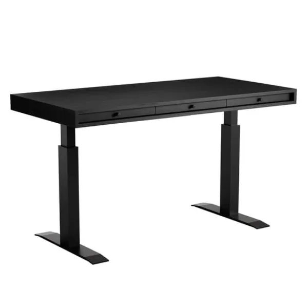 Best NORR11 JFK Office Desk Height Adjustable Legs None / FSC certified ash - Black,