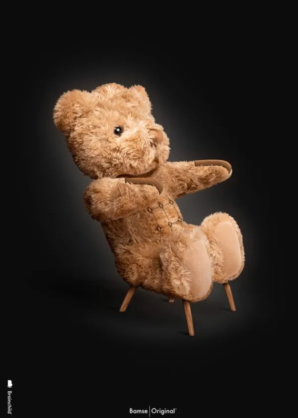Best Brainchild Klassisk – Sort – Bamse Ingen ramme - Stock sale