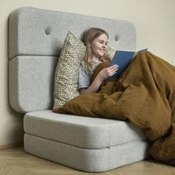 Best By KlipKlap Klip Klap KK 3 fold sofa w. buttons XL - Beige w/ Sand