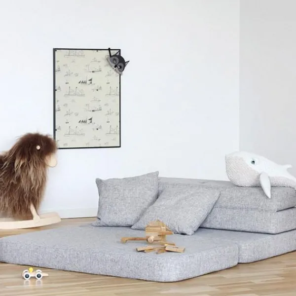 Best By KlipKlap Klip Klap KK 3 fold sofa w. buttons XL - Beige w/ Sand