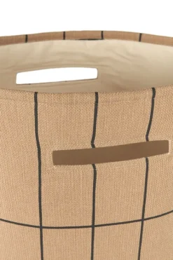 Sale Nobodinoz Large Storage Basket Vibes Brown black grid