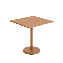 Outlet Muuto Linear Café Steel Table Burned Orange - Square