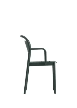 Outlet Muuto Linear Steel Armchair Dark Green