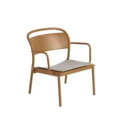 Clearance Muuto Linear Steel Lounge Armchair Burnt Orange