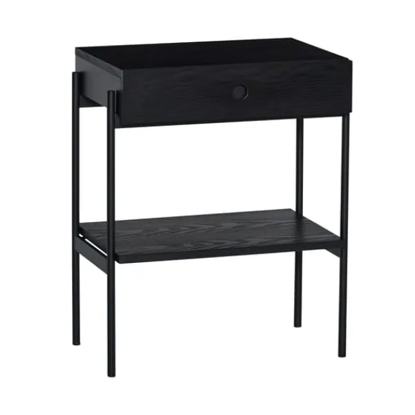 Clearance Hübsch Noir Bedside Table Black