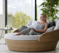 Best Cane-line Ocean Daybed Natural, Cane-line Flat Weave / White grey, Cane-line Link