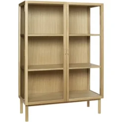 Discount Hübsch Panorama Display Cabinet Oak - Small