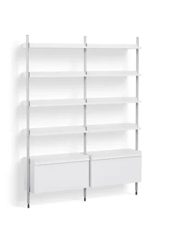 Best HAY Pier System / No. 122 White / Clear Anodised Aluminium