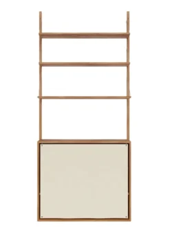 Best FRAMA Shelf Library Canvas Cabinet Section H1852 / W80 Natural Oak H1852