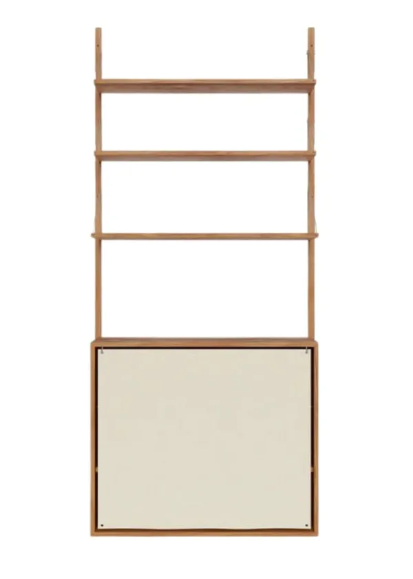 Best FRAMA Shelf Library Canvas Cabinet Section H1852 / W80 Natural Oak H1852