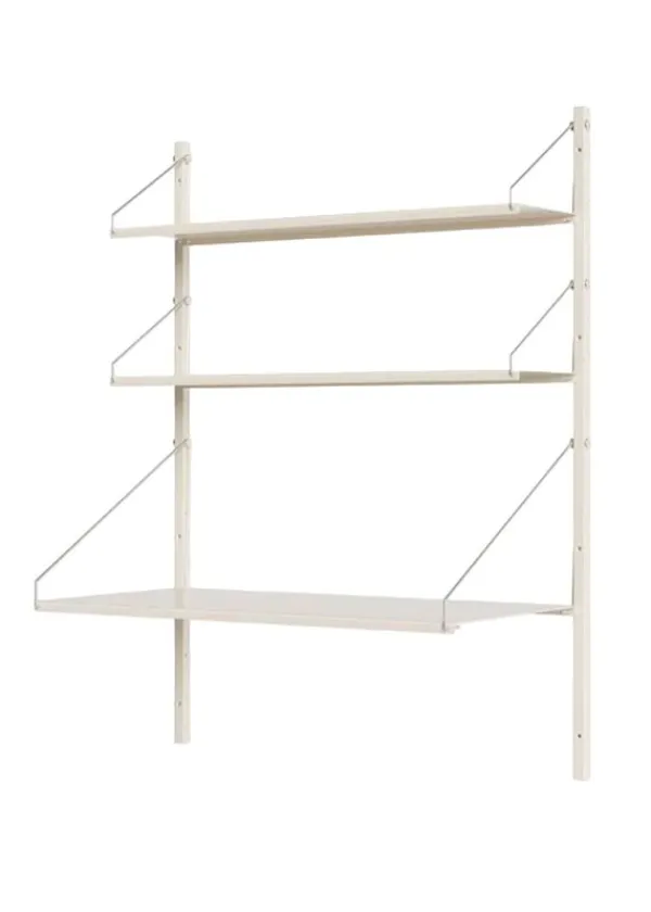 Best FRAMA Shelf Library H1084 / Desk Section Warm White Steel