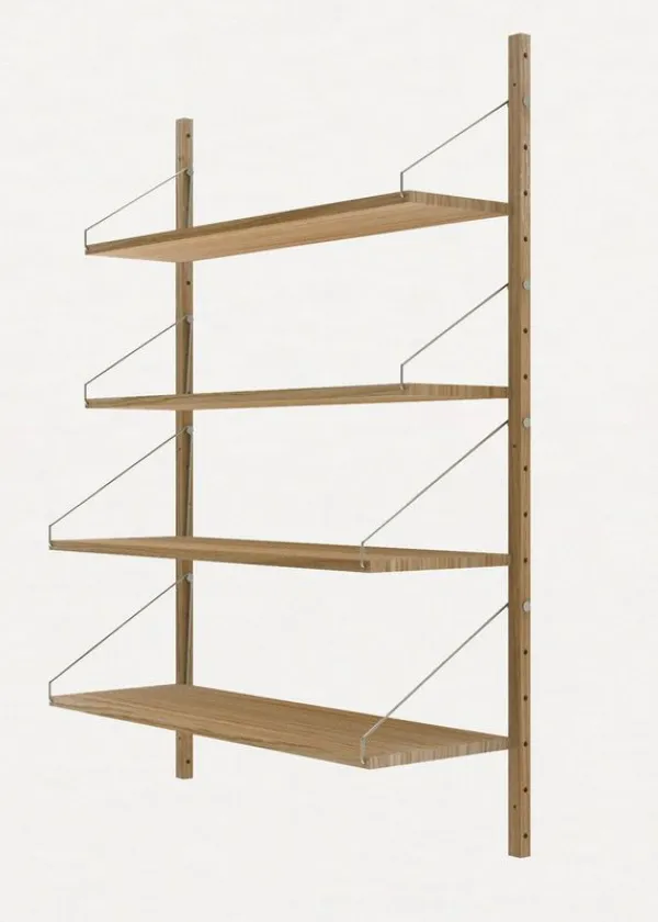 Best FRAMA Shelf Library H1148 / Single Section Natural Oak