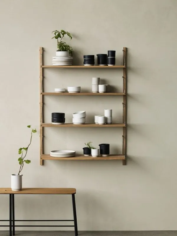 Best FRAMA Shelf Library H1148 / Single Section Natural Oak