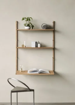 Best FRAMA Shelf Library H1148 / Single Section Natural Oak