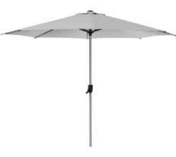 Best Cane-line Sunshade Parasol m/Tilt System Silver Mat Anodized / Light Grey