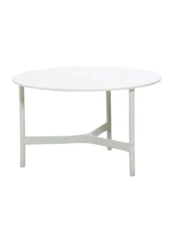 Best Cane-line Twist Coffee Table - Medium Base: White Aluminium / Top: White, Cane-line HI-Core
