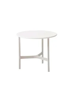 Hot Cane-line Twist Coffee Table - Small Base: White, Aluminium / Top: White, Cane-line HI-Core