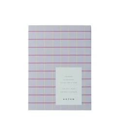 Clearance NOTEM UMA Notebook - Small Lavender Check