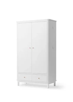Fashion Oliver Furniture Wood Klædeskab Hvid - 2 døre