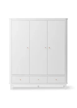 Best Oliver Furniture Wood Klædeskab Hvid - 3 døre