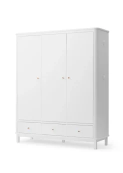 Best Oliver Furniture Wood Klædeskab Hvid - 3 døre